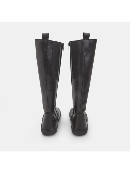 BAŤA KOZAČKY Černá | Dámské barefoot kozačky