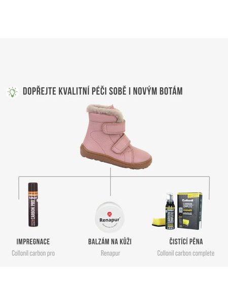 FRODDO KOTNÍKOVÉ ZIMNÍ FURRY BOOT Pink