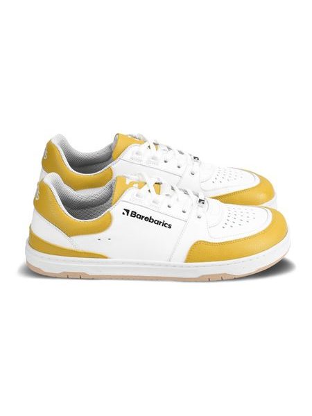 Barefoot sneakers voor dames en heren Barebarics Wave - wit en zongeel
