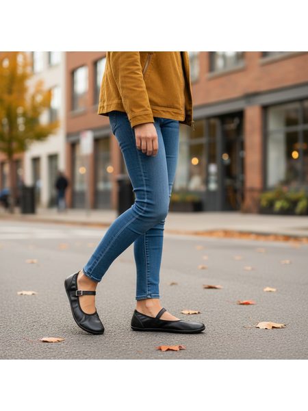 Dámské Barefoot Baleríny GROUNDIES® Amber 2.0 Černé