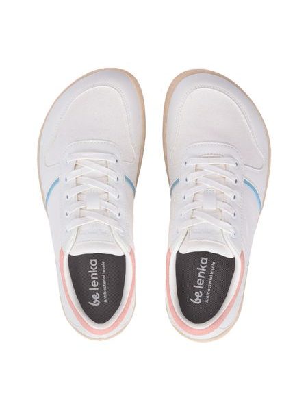 Ténis barefoot Be Lenka Echo - branco e rosa algodão-doce vegano