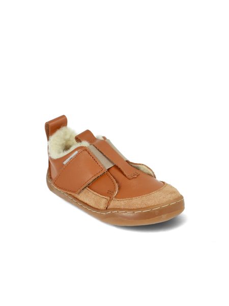 PEGRES PRVNÍ ZIMNÍ BOTIČKY SBF64W Hnědá | Dětské první barefoot zateplené botičky