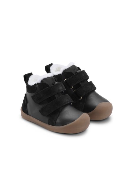 BUNDGAARD BLOOM Black | Dětské zimní zateplené barefoot boty