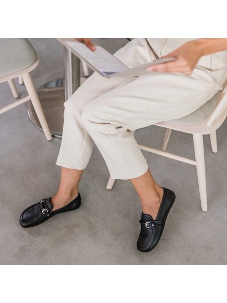 SHAPEN MOKASÍNY VERSA Regular Black | Dámské barefoot mokasíny