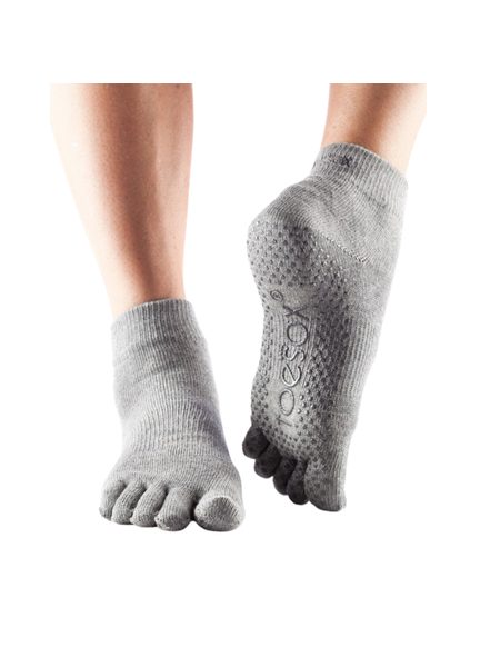 TOESOX FULL TOE ANKLE GRIP Heather Grey 2