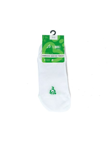 NABOSO BAMBUSOVÉ BAREFOOT PONOŽKY NEVIDITELNÉ Bílé VÝHODNÝ SET 10 KUSŮ