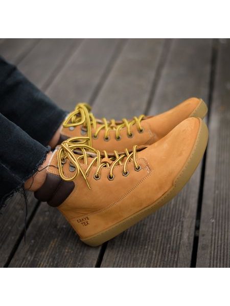 CRAVE UTAH WINTER Cognac | Zateplené zimní barefoot boty