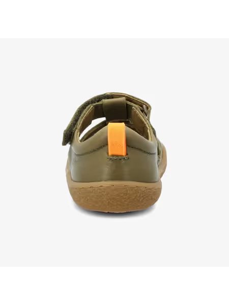 Dětské Barefoot Sandály GROUNDIES® Noto Khaki Oranžové
