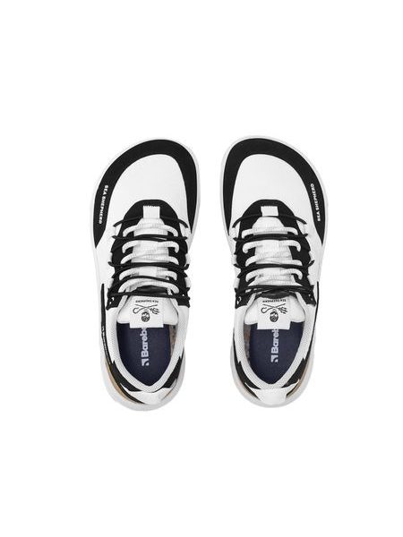Adidași barefoot BAREBARICS REVIVE X SEA SHEPHERD - ORCA negri-albi
