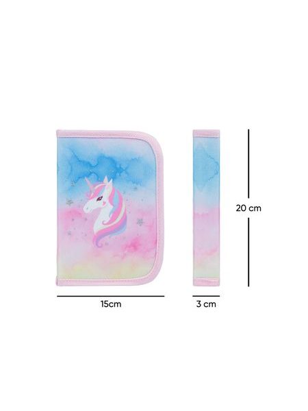 BAAGL Školní penál jednopatrový Rainbow Unicorn