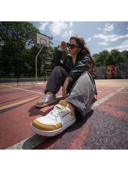 Adidași barefoot Barebarics Wave albi cu galben