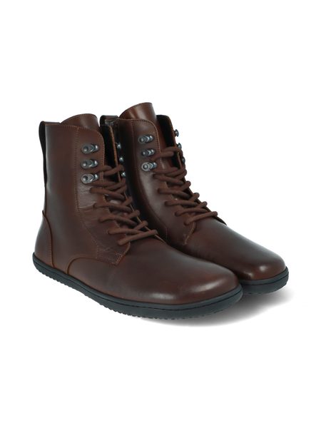 ANGLES Orpheus Winter Zip 2.0 Unisex Barefoot Ankle Boots Brown