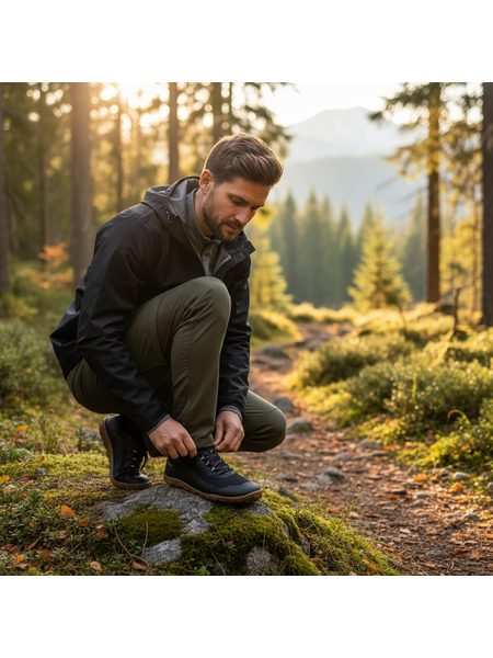 Barefoot Outdoorové Boty GROUNDIES® All Terrain Low 2.0 Černé