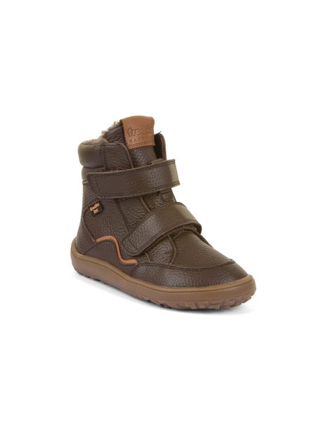 Dětské barefoot zimní boty FRODDO WINTER TEX tmavě hnědé