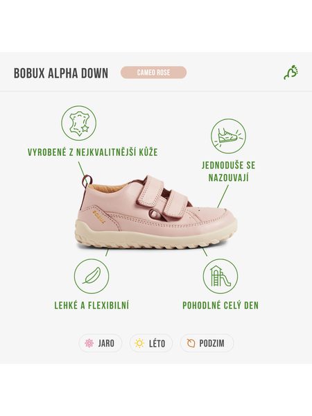 BOBUX ALPHA DAWN Cameo Rose | Dětské barefoot tenisky
