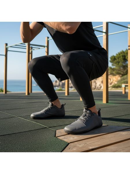 Barefoot Outdoorové Boty GROUNDIES® All Terrain Low Tmavě Šedé