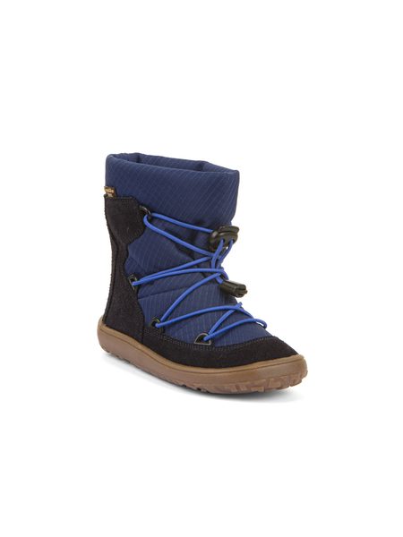 Dětské barefoot zimní boty FRODDO ZIMNÍ TEX TRACK WOOL tmavě modré