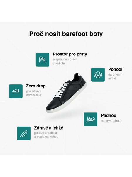 Barefoot Tenisky GROUNDIES® Universe Černo Bílé