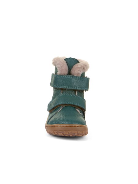 FRODDO KOTNÍKOVÉ ZIMNÍ FURRY BOOT Petroleum | Dětské zimní zateplené barefoot boty