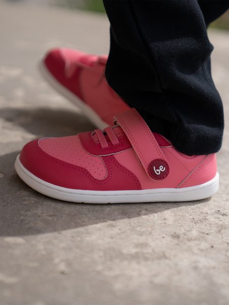 Baskets barefoot enfant Be Lenka Scoot Kids rose clair et rose foncé