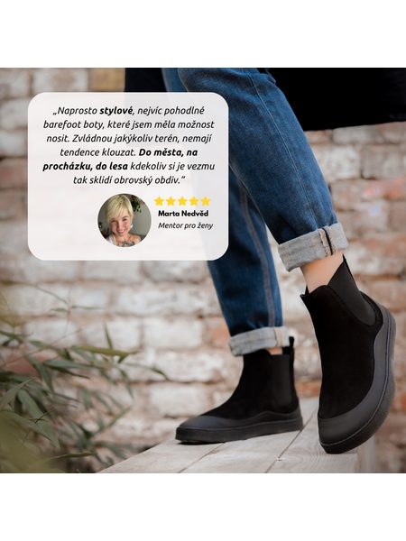 Dámské Barefoot Chelsea GROUNDIES® SIENNA Černé