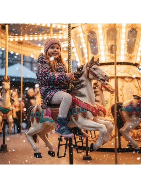 D.D.STEP W073-52306C Tmavě Modrá | Dětské zimní zateplené barefoot boty