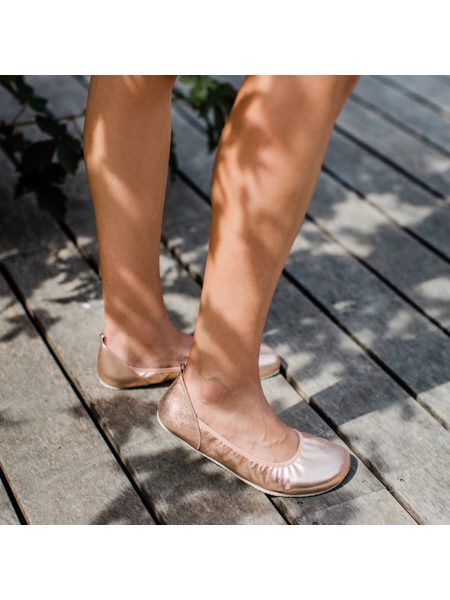 SHAPEN BALERÍNKY TULIP III Regular Rose Gold | Dámské barefoot baleríny