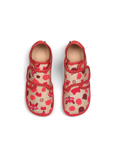 AFFENZAHN SLIPPER COTTON MOVE FOX Red | Dětské barefoot přezůvky