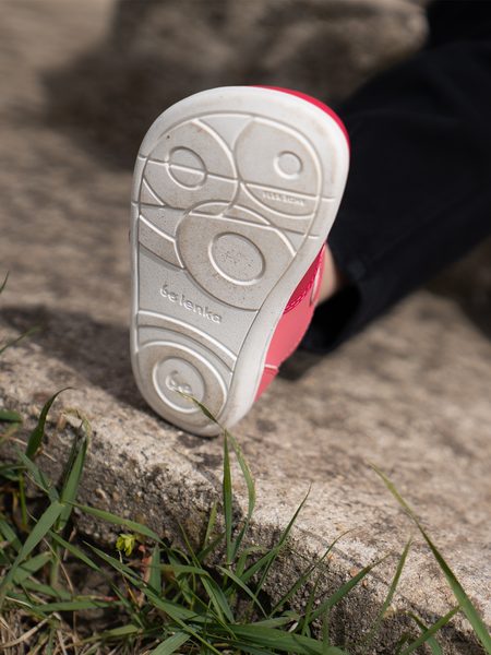Baskets barefoot enfant Be Lenka Scoot Kids rose clair et rose foncé