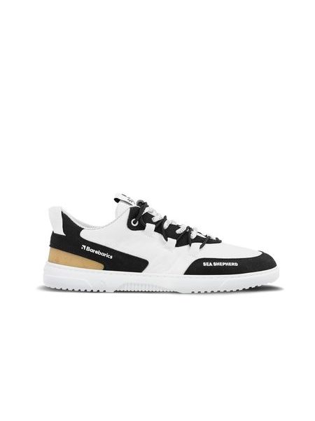 Adidași barefoot BAREBARICS REVIVE X SEA SHEPHERD - ORCA negri-albi