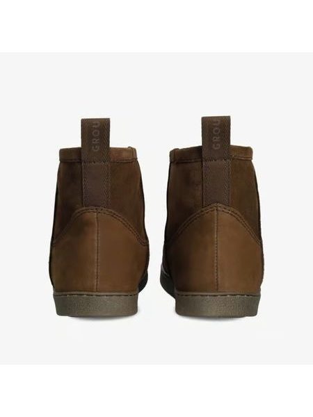 Dámské Barefoot Zateplené Boty GROUNDIES® COZY BOOT LOW Čokoládové