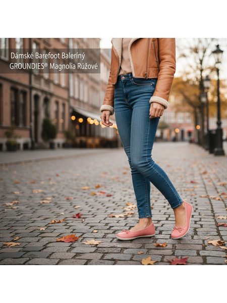 Dámské Barefoot Baleríny GROUNDIES® Magnolia Růžové