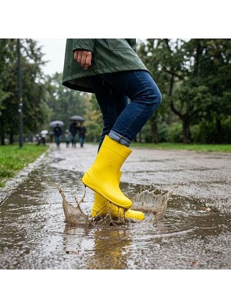RAYVE MONSOON All Yellow | Dětské barefoot holínky