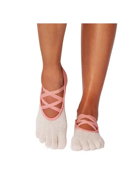 TOESOX FULL TOE ELLE GRIP Hot Coral Ombre 2