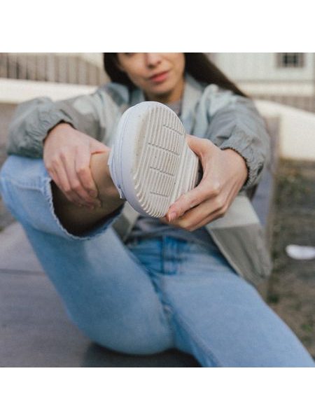 Barefoot sneakers voor dames en heren Barebarics Zing Velcro wit
