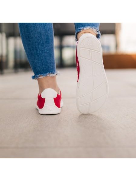 Barfußsneaker Be Lenka Rebound - Rot und Weiß