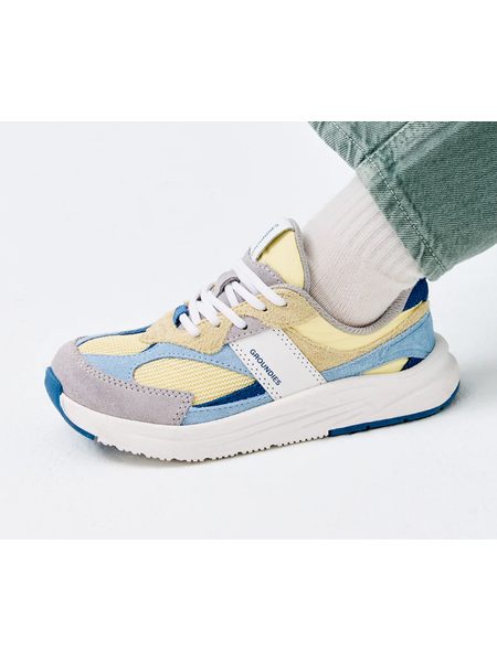 Dětské Barefoot Tenisky GROUNDIES® Starlite 2.0 Junior Citronovo Modré