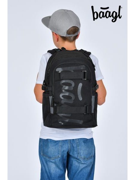BAAGL Školní batoh Skate Uni černá