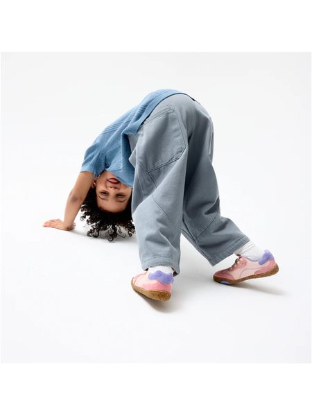 Dětské Barefoot Tenisky GROUNDIES® Panama Kids Růžovo Orchidejové
