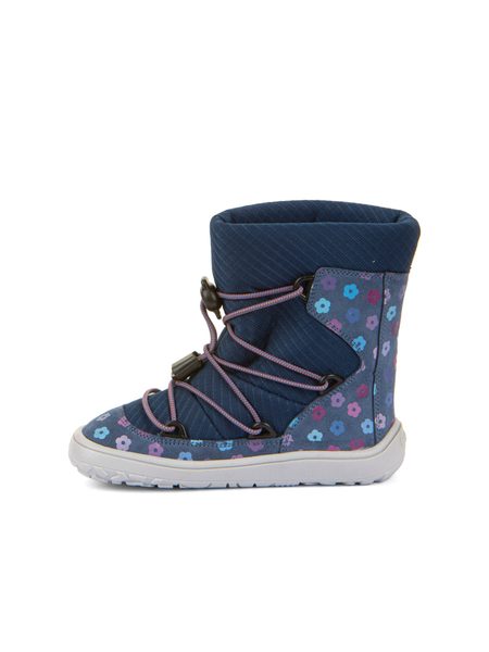 FRODDO ZIMNÍ TEX TRACK WOOL Denim+ | Dětské zimní zateplené barefoot boty