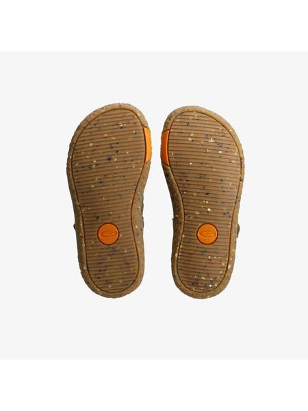 Dětské Barefoot Sandály GROUNDIES® Noto 2.0 Khaki Oranžové