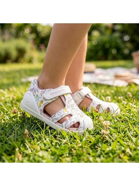 BIOMECANICS SANDÁLY WIDER White | Dětské barefoot sandály