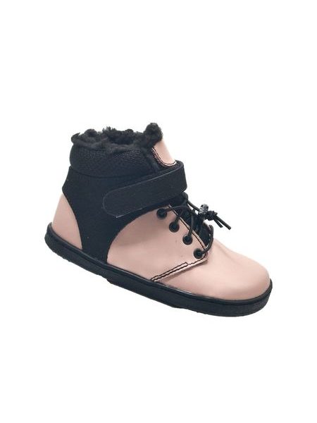 Dětské Barefoot Zimní boty PEGRES BF40 0.1 růžové