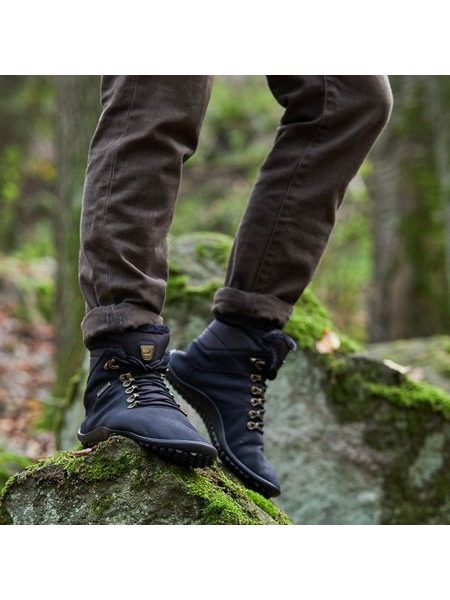 LEGUANO HUSKY Black 2LEGUANO HUSKY Black | Kotníčkové zateplené barefoot boty