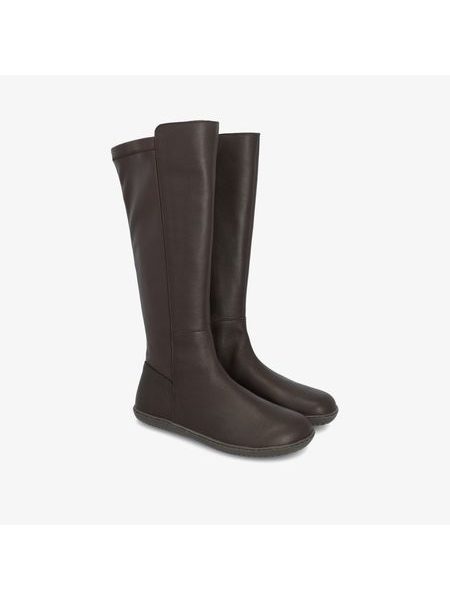 Dámské Barefoot Kozačky GROUNDIES® Mona Stretch Hnědé