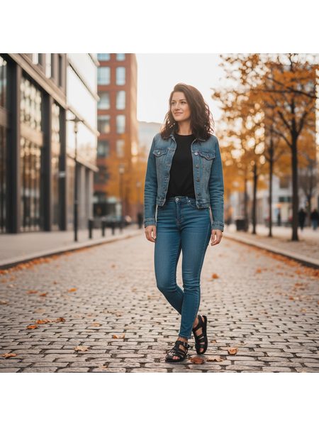 Barefoot Sandály GROUNDIES® Catania Černé