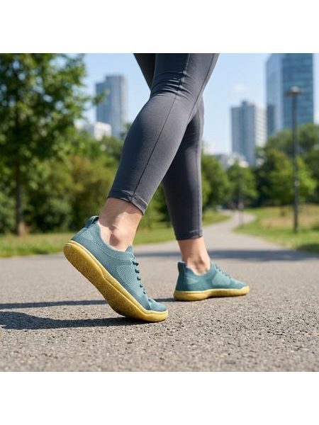 Barefoot Tenisky GROUNDIES® Active Knit Petrolejově Zelené