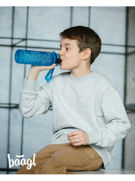 BAAGL Tritanová láhev na pití Logo - modrá, 500 ml