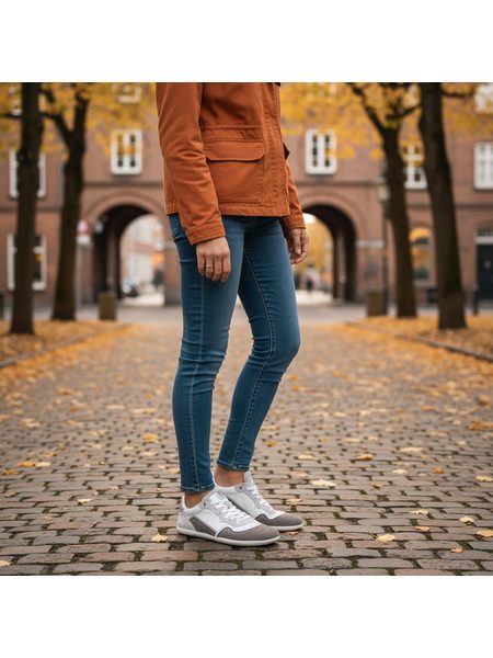 Barefoot Tenisky GROUNDIES® Nova 2.0 GO1 Bílá Metalická