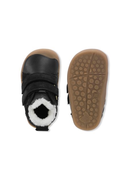 BUNDGAARD BLOOM Black | Dětské zimní zateplené barefoot boty